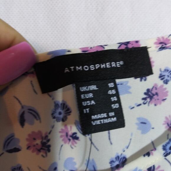 Atmosphere Ditsy Floral Print Spaghetti Strap Tank Top Casual Size 14 - Picture 3 of 7